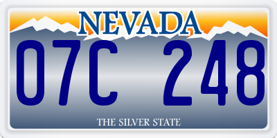 NV license plate 07C248