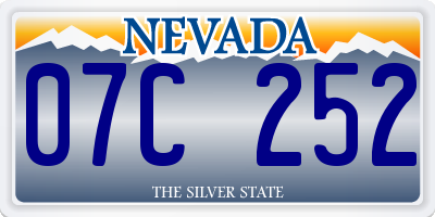 NV license plate 07C252