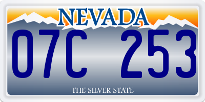 NV license plate 07C253