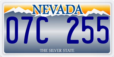 NV license plate 07C255