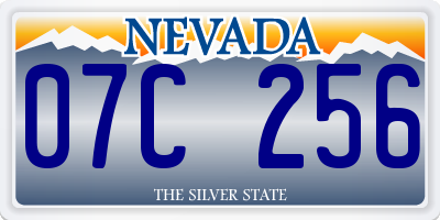 NV license plate 07C256