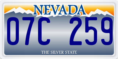 NV license plate 07C259