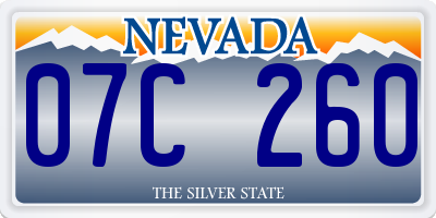 NV license plate 07C260