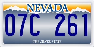 NV license plate 07C261