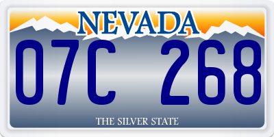 NV license plate 07C268