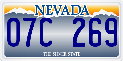 NV license plate 07C269