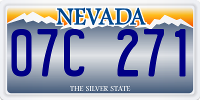 NV license plate 07C271