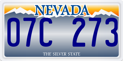 NV license plate 07C273