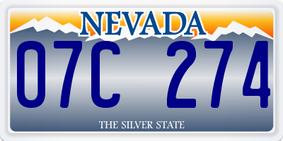 NV license plate 07C274