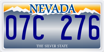 NV license plate 07C276