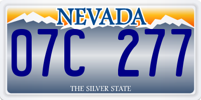 NV license plate 07C277