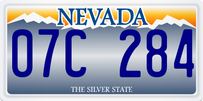 NV license plate 07C284