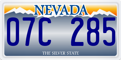 NV license plate 07C285