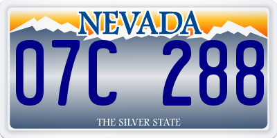 NV license plate 07C288