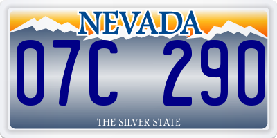 NV license plate 07C290