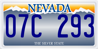 NV license plate 07C293