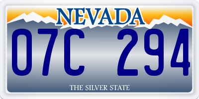 NV license plate 07C294