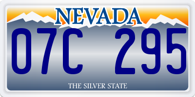 NV license plate 07C295