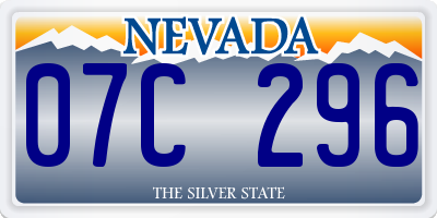 NV license plate 07C296