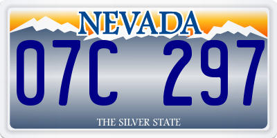 NV license plate 07C297