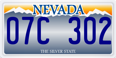 NV license plate 07C302
