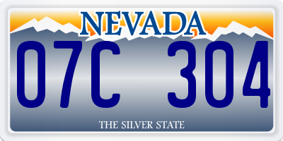 NV license plate 07C304