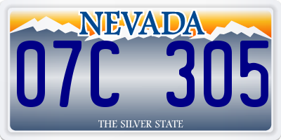 NV license plate 07C305