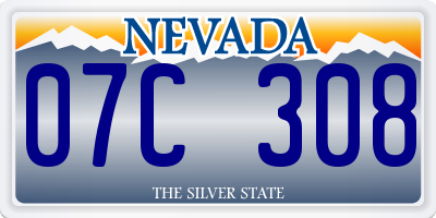 NV license plate 07C308