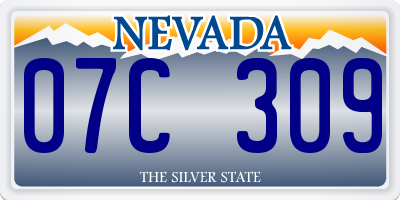 NV license plate 07C309
