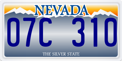 NV license plate 07C310