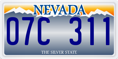 NV license plate 07C311