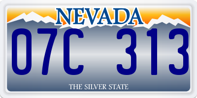 NV license plate 07C313