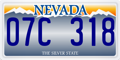 NV license plate 07C318