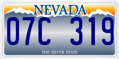 NV license plate 07C319