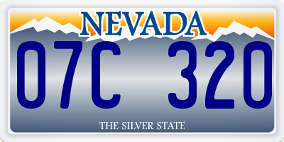 NV license plate 07C320