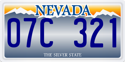 NV license plate 07C321