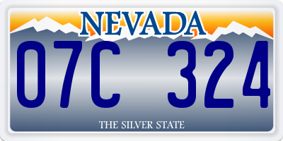 NV license plate 07C324