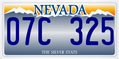 NV license plate 07C325
