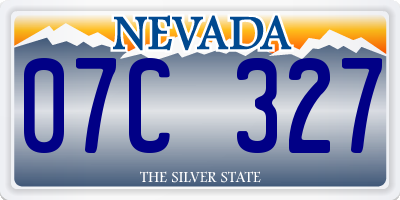 NV license plate 07C327