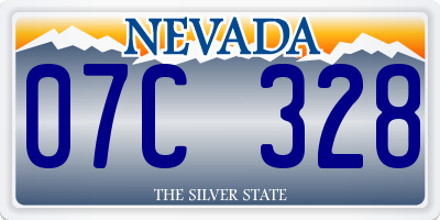 NV license plate 07C328
