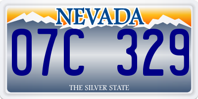 NV license plate 07C329