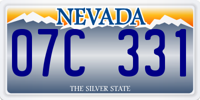 NV license plate 07C331
