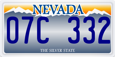 NV license plate 07C332