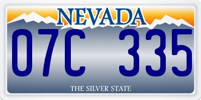 NV license plate 07C335