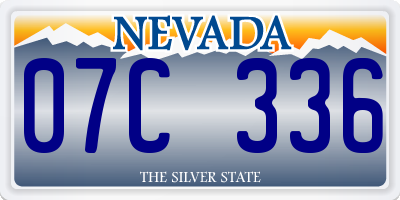 NV license plate 07C336