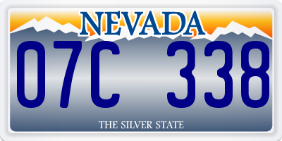 NV license plate 07C338