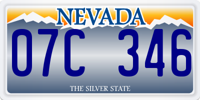NV license plate 07C346
