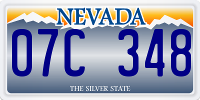 NV license plate 07C348
