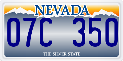 NV license plate 07C350