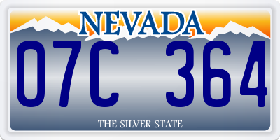 NV license plate 07C364